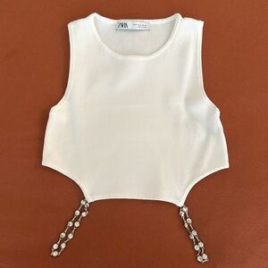 Crop top from Zara with chain, never worn